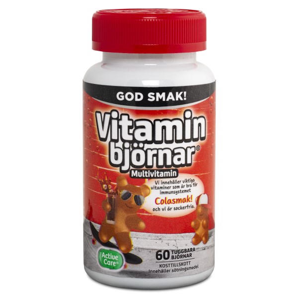 Active Care Vitamiinikarhut Cola, 60 purukarhua