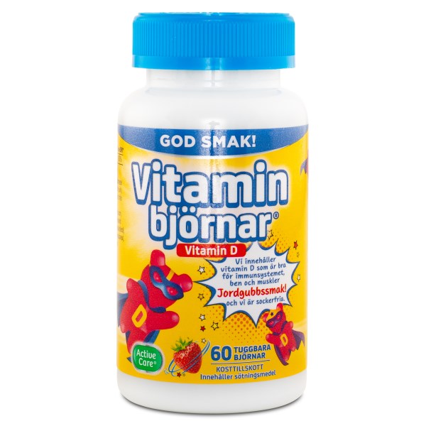 Active Care D-vitamiini Karhut, 60 purukarhua