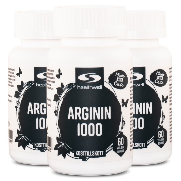 Healthwell Arginiini 1000, 180 tablettia