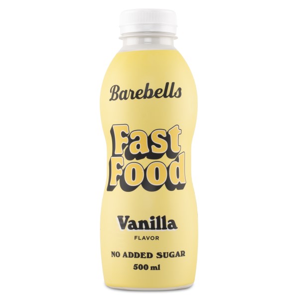 Barebells Fast Food -juomasta, Vanilja, 500 ml
