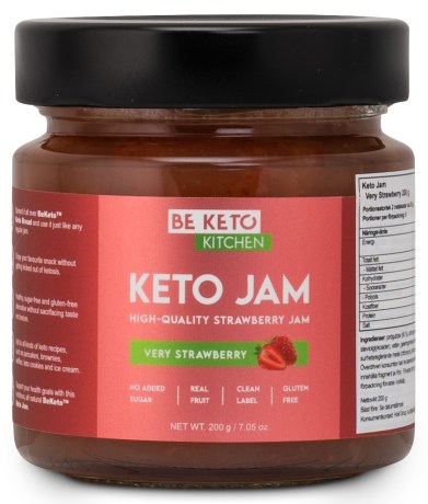 Pienoiskuva BeKeto KETO Jam, Very Strawberry, 200 g