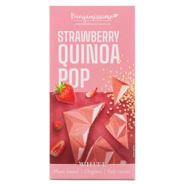 Benjamissimo Valkosuklaa, Mansikka & Kvinoa, 60 g