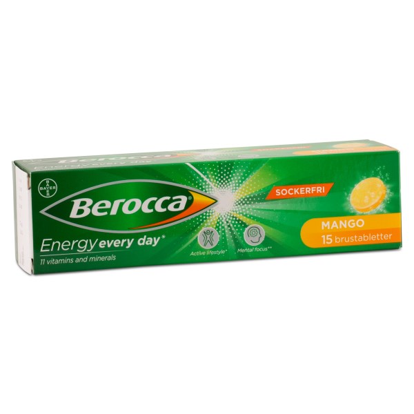 Berocca Energy, Mango, 15 tablettia