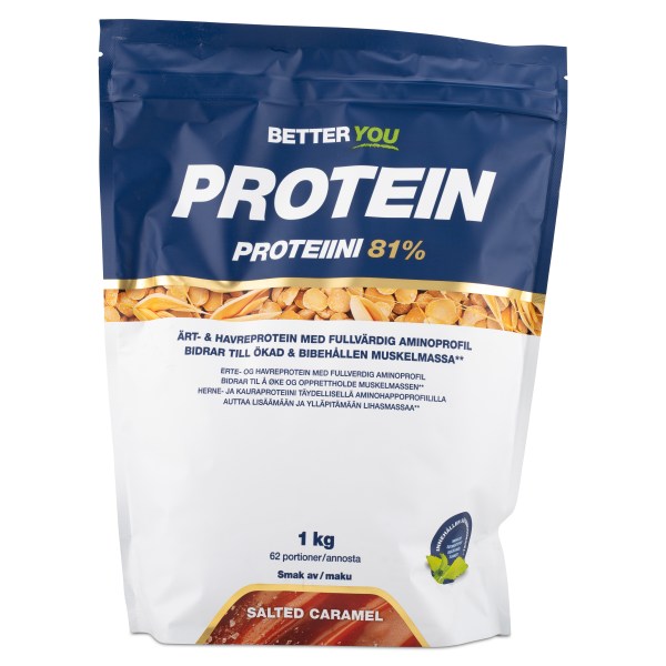 Better You Herne- & Kauraproteiini, Suolainen Karamelli, 1 kg