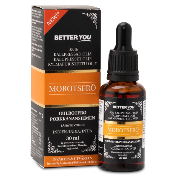 Better You Kylmäpuristettu Porkkanansiemenöljy, 30 ml