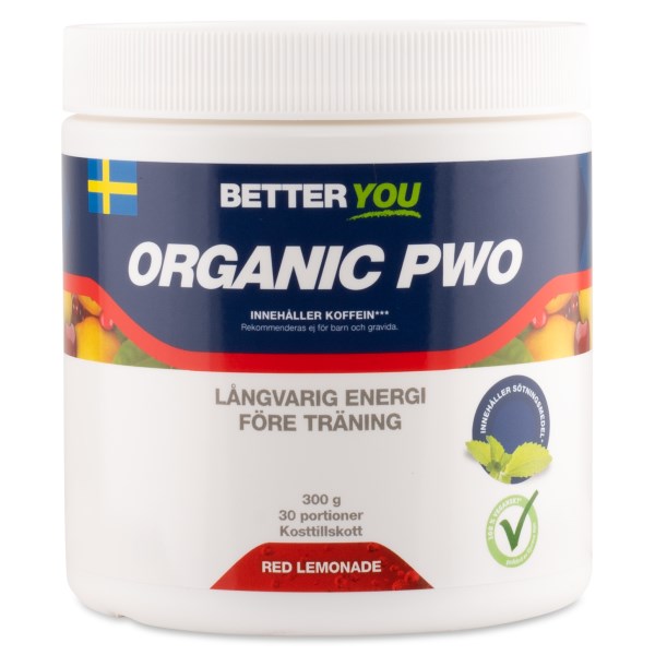Better You Pre Work Out PWO, Luomu, Punainen Limonadi, 300 g
