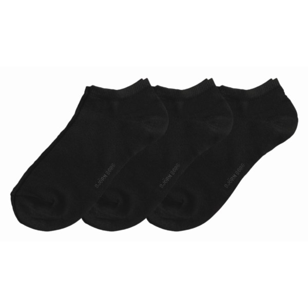 Björn Borg Essential Steps 3-parin Pakkaus, 39-42, Musta