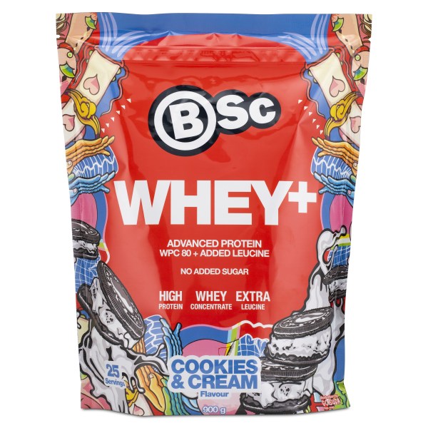 BSc Whey, Cookies & Cream, 900 g