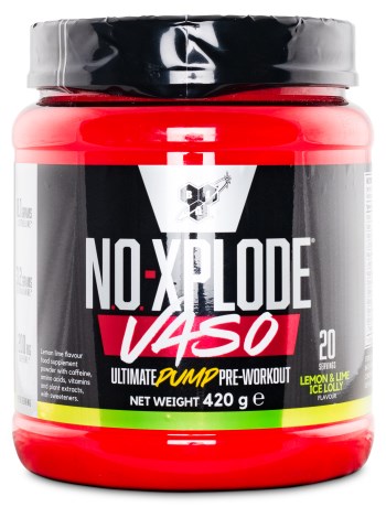 Pienoiskuva BSN N.O-Xplode Vaso PWO, Lemon Lime, 420 g