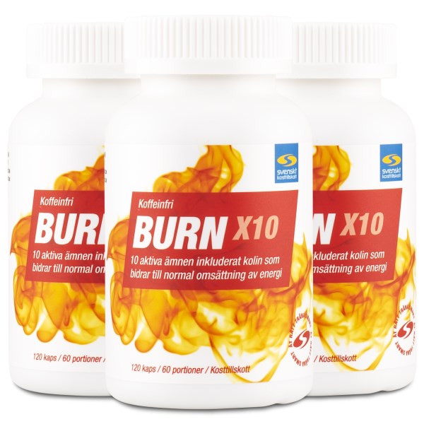 BURN, 360 kapselia, Ilman kofeiinia