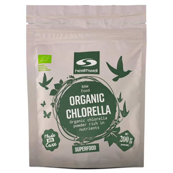 Healthwell Chlorella-jauhe Luomu, 200 g