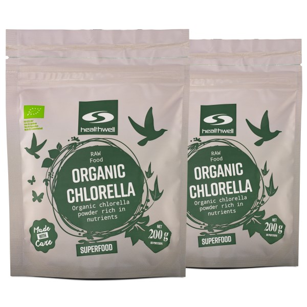 Healthwell Chlorella-jauhe Luomu, 400 g