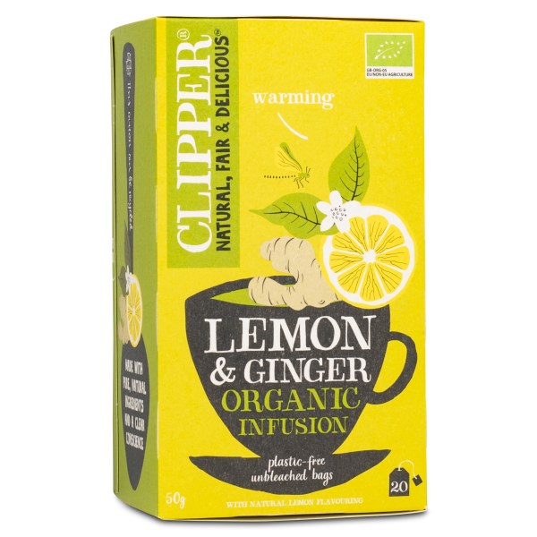 Clipper Tea Lemon & Ginger Infusion EKO, 20 pussia