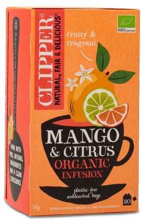 Pienoiskuva Clipper Tea Mango & Citrus Infusion, 20 pussia