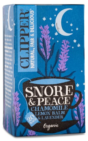 Pienoiskuva Clipper Tea Snore & Peace Infusion Tea Luomu, 20 pussia
