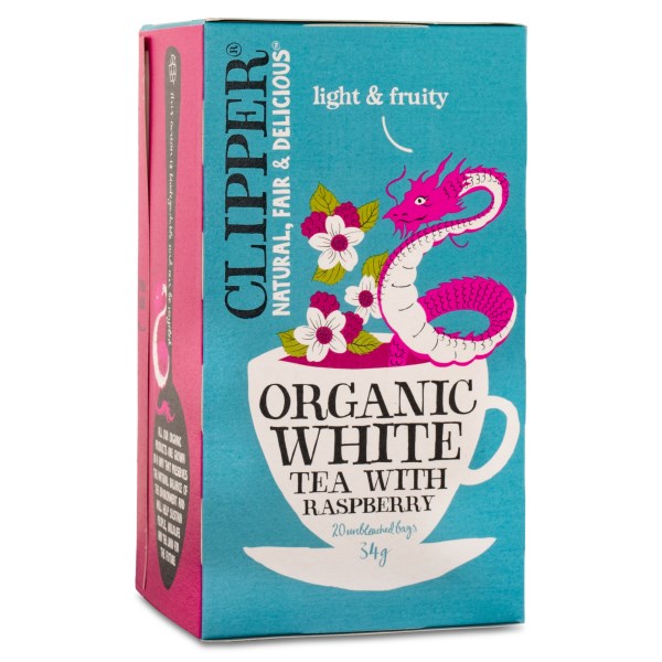 Clipper Tea White Raspberry Eko, 20 pussia
