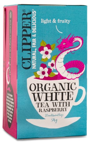 Pienoiskuva Clipper Tea White Raspberry Eko, 20 pussia