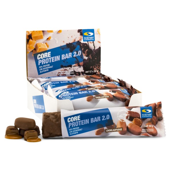 Core Protein Bar 2.0, Suklaa fudge, 12 kpl