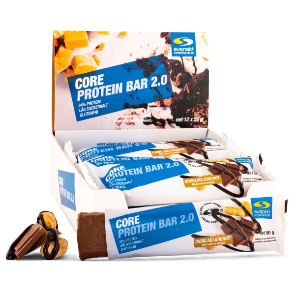 Core Protein Bar 2.0, Suklaa / Maapähkinä, 12 kpl