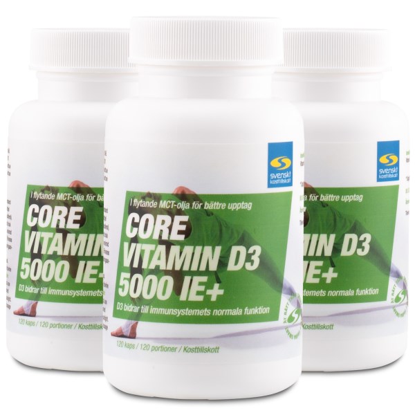 Core D3-vitamiini 5000 IE+, 360 kapselia