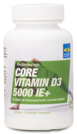 Pienoiskuva Core Vitamin D3 5000 IE+ Hardshell, 120 kapselia