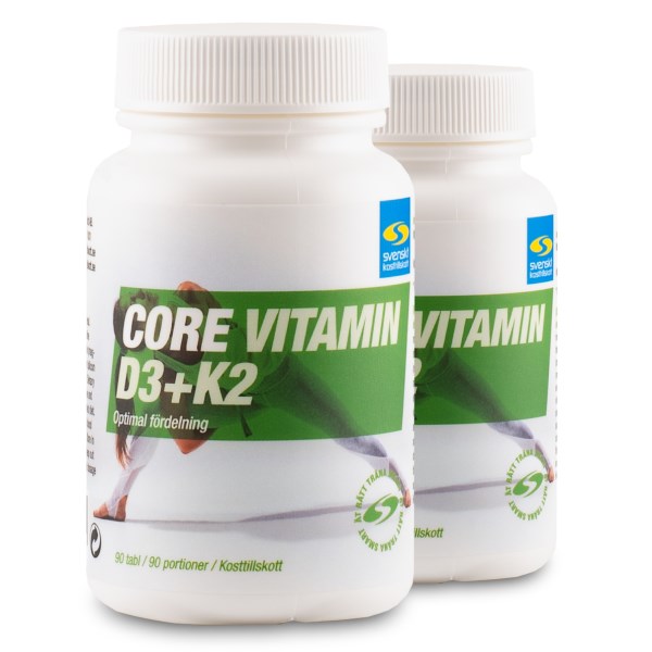 Core Vitamin D3+K2, 180 tablettia