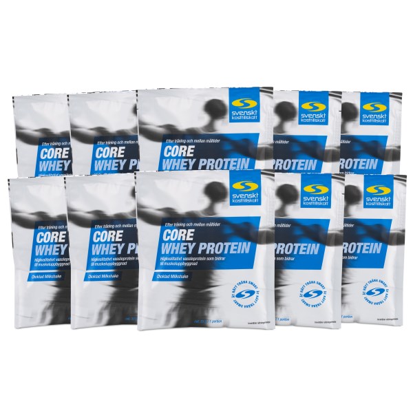 Core Whey Annospussit, Suklaa Pirtelö, 10-pack