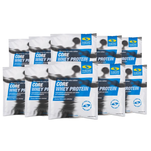 Core Whey Annospussit, Suklaa Pirtelö *Kevyesti makeutettu*, 10-pack