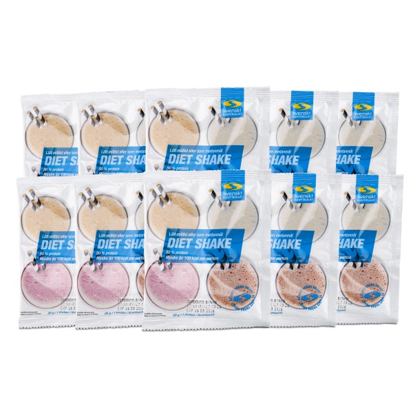 Diet Shake Annospussit, Mansikka & banaani, 10-pack