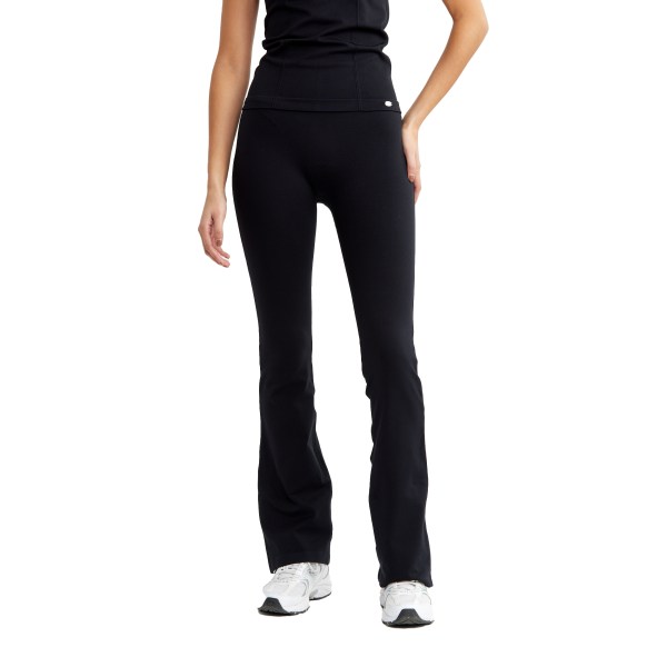 Drop Of Mindfulness Seamless Flare Tights, M, Musta