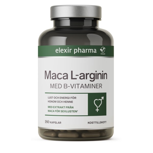 Elexir Pharma Maca L-arginin, 180 kapselia