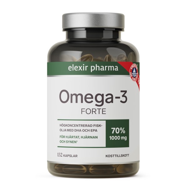 Elexir Pharma Omega-3 Forte, 132 kaps