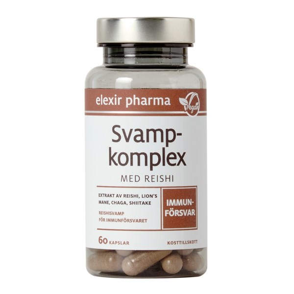 Elexir Pharma Reishi-sienikompleksi, 60 kapselia