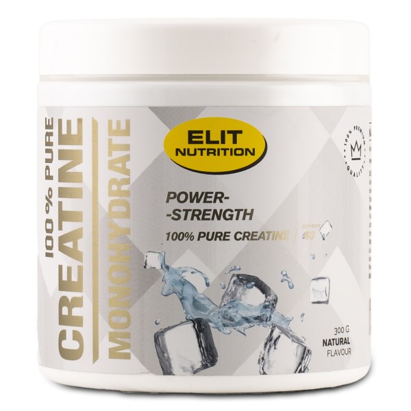 ELIT 100% Pure Creatine Monohydrate, Maustamaton, 300 g