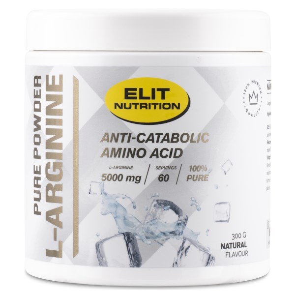 ELIT 100% Pure L-arginine Powder, Maustamaton, 300 g