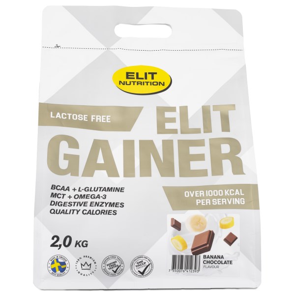 ELIT Gainer Laktoositon, Banana & Chocolate, 2 kg