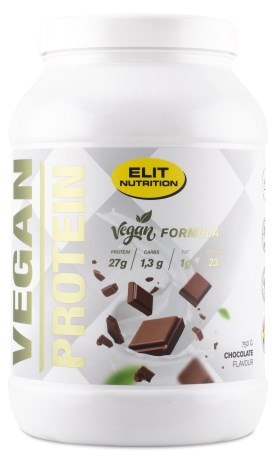 Pienoiskuva ELIT Vegan Protein Laktoositon, Suklaa, 750 g