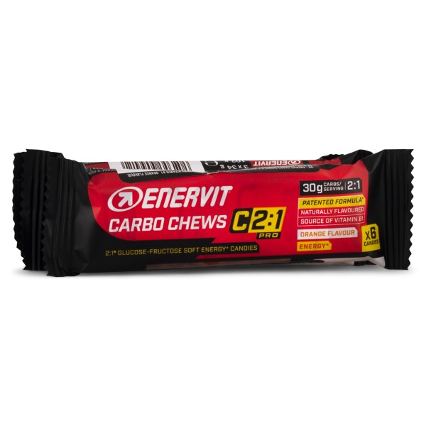 Enervit Carbo Chews C2:1, Appelsiini, 3 x 34 g