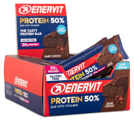 Pienoiskuva Enervit Sport Protein Bar, Dark chocolate, 12 kpl