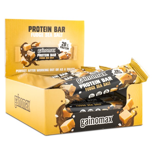 Gainomax Proteiinipatukka, Fudge Merisuola, 15-pack