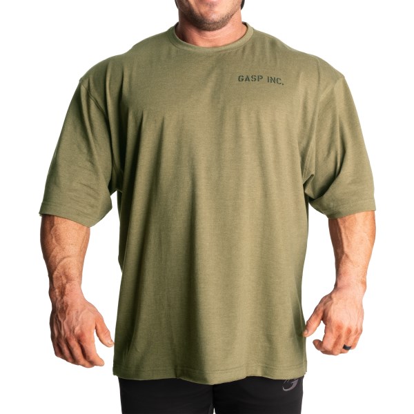 Gasp Division Iron Tee, L, Army Green