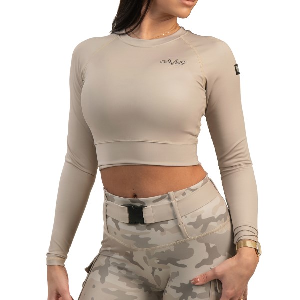 Gavelo Cropped Longsleeve, M, Sand Dune