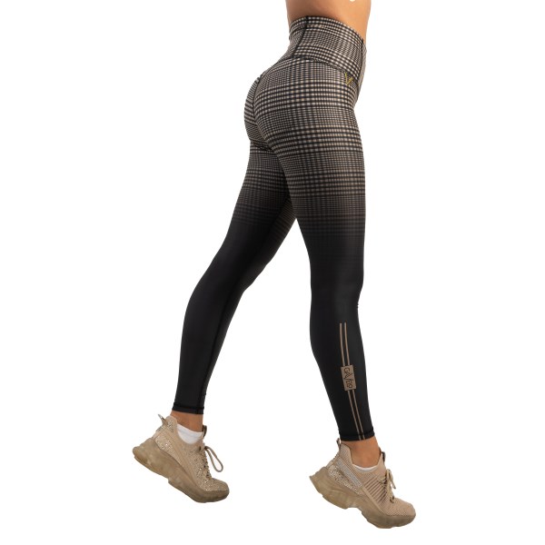 Gavelo GLNCHCK 5 Compression Tights, S, Black/Brown