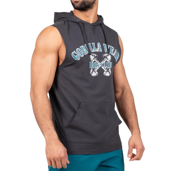 Gorilla Wear Chico S/L Hooded T-shirt, M, Dark Grey