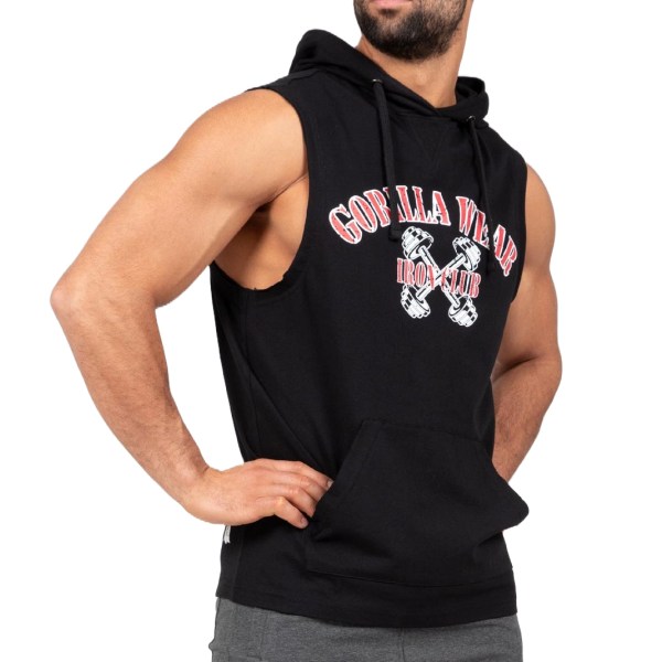 Gorilla Wear Chico S/L Hooded T-shirt, L, Musta