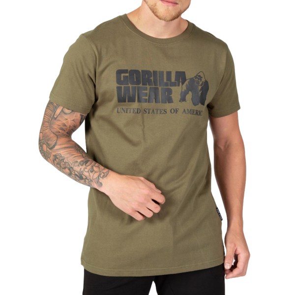 Gorilla Wear Classic T-shirt, S, Army Green
