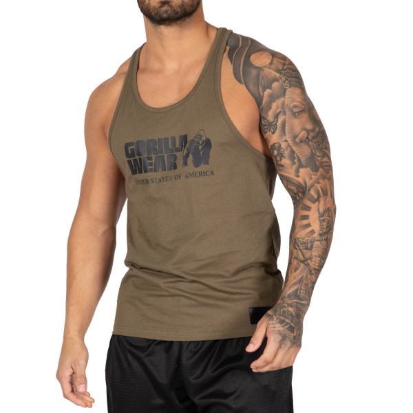Gorilla Wear Classic Tank Top, XXL, Army Green