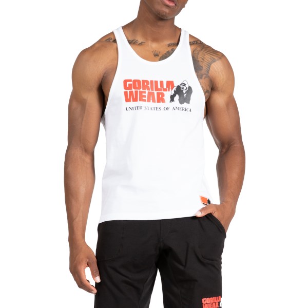 Gorilla Wear Classic Tank Top, XL, Valkoinen