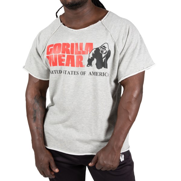Gorilla Wear Classic Workout Top, S/M, Harmaa