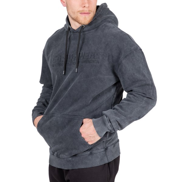 Gorilla Wear Crowley Oversized Hoodie, L, Washed grey